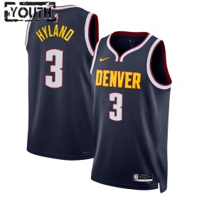 Canotte Bambino Denver Nuggets Bones Hyland 3 Nike 2022-23 Icon Edition Navy Swingman